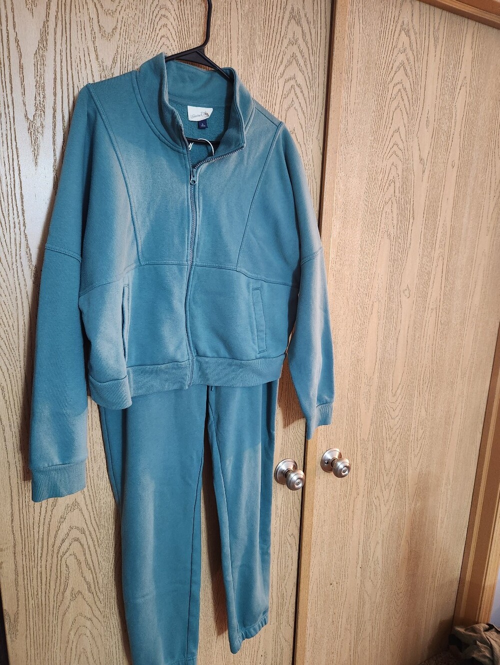 Good Fellow Teal Two-Piece Cozy Tracksuit Set